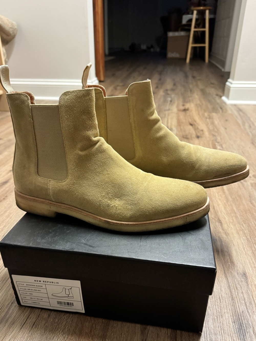 Men's New Republic Sonoma Suede Chelsea Boots — Tan